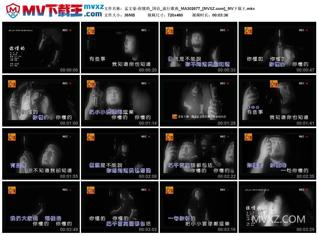 孟文豪-你懂的_国语_流行歌曲_MA302677